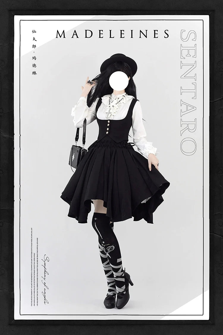 Pleated Irregular Knit Floral Slim Fit Vest and Half Skirt Set - image 14