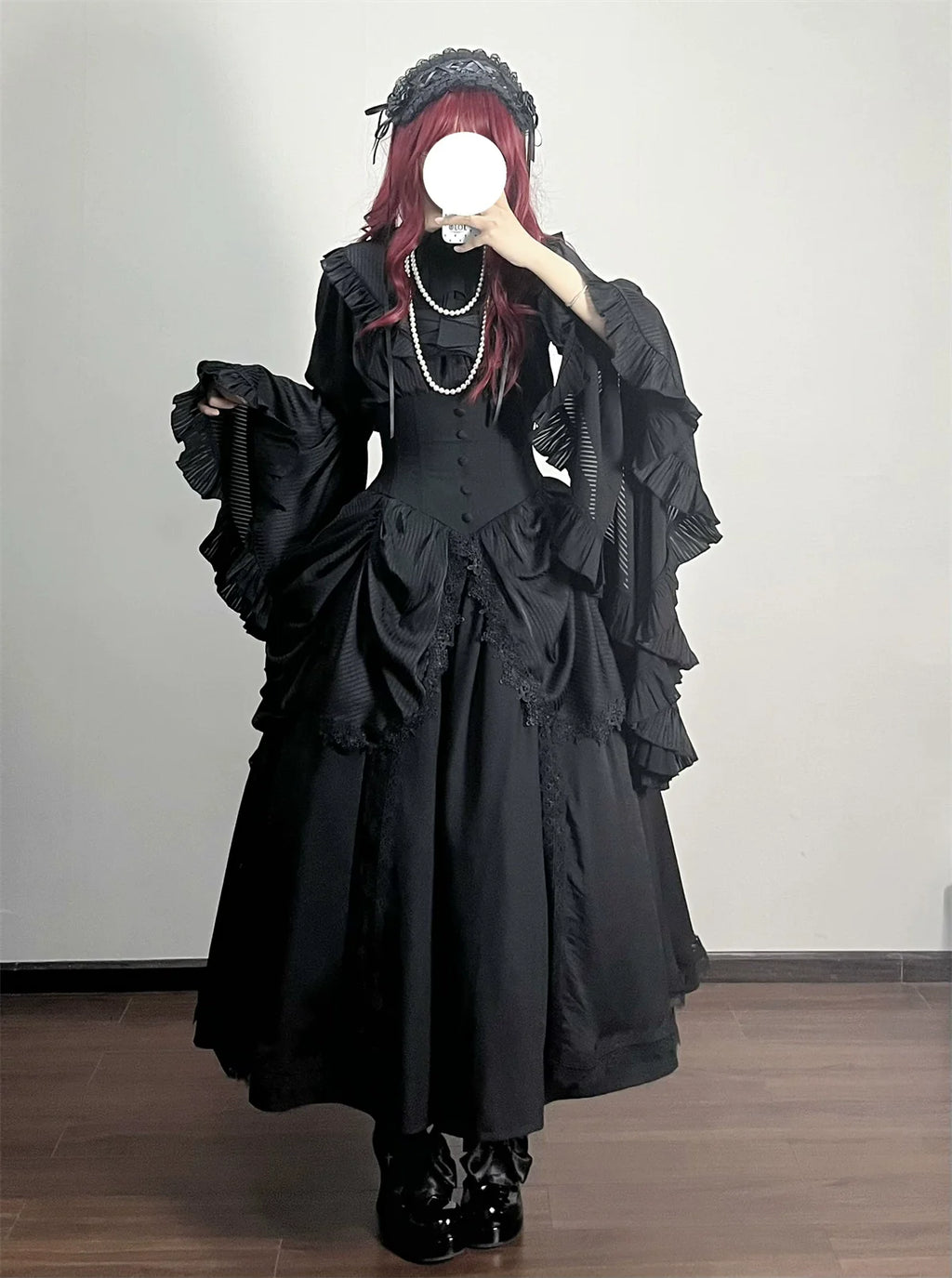 Dreaming Gothic Lolita Fishbone Long Skirt - image 18