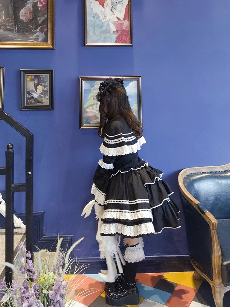 Praying Snowfall Old School Lolita Skirt Suit, Shirt and Cape - image 37