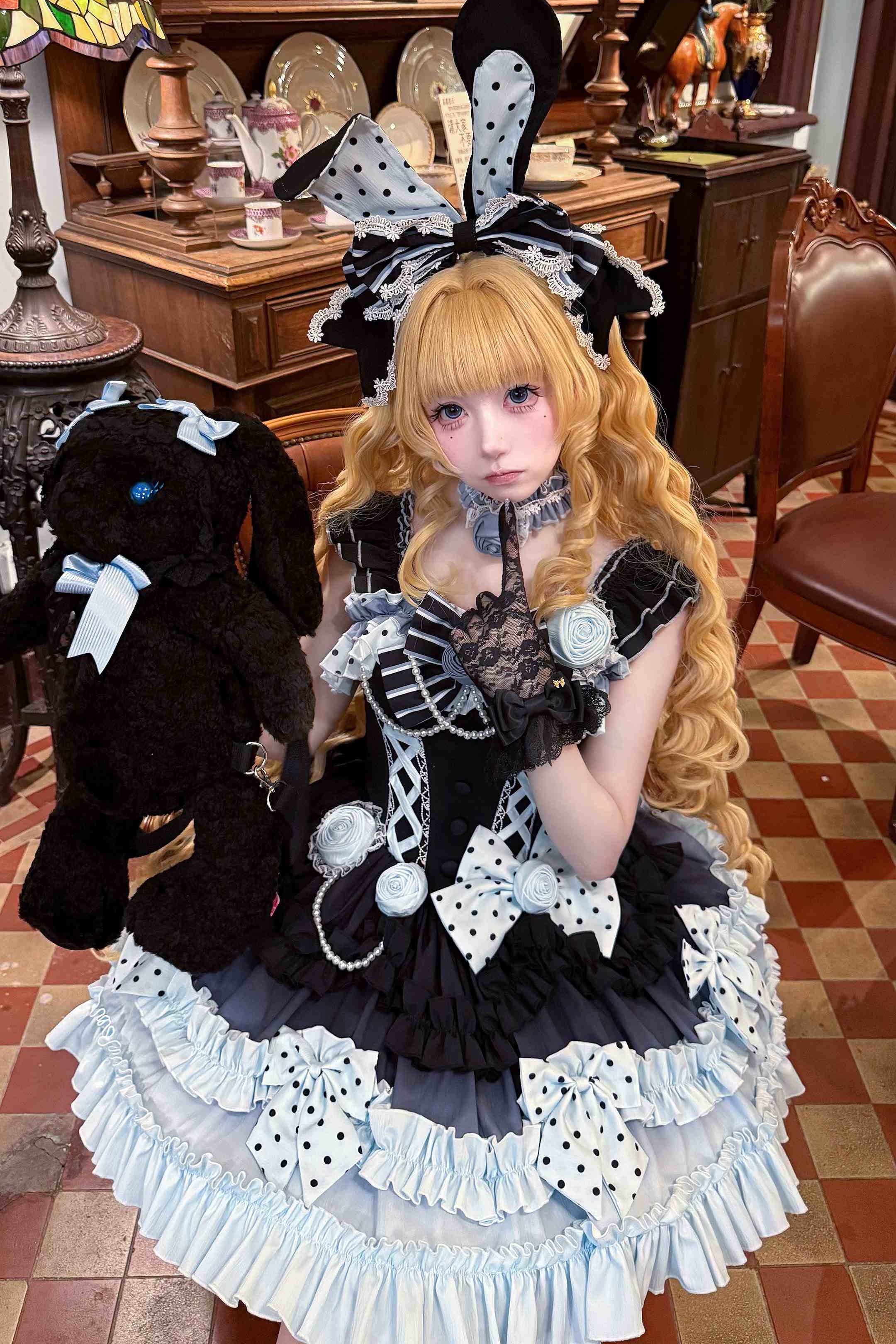 Baburella Blue Sweet Lolita Cake JSK Dress - image 3