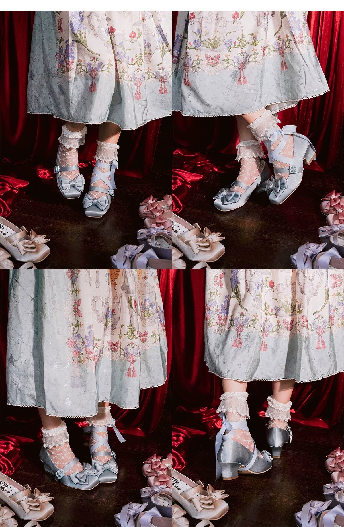 Sisi Elegant Satin Square-Toe Lolita Shoes - image 11