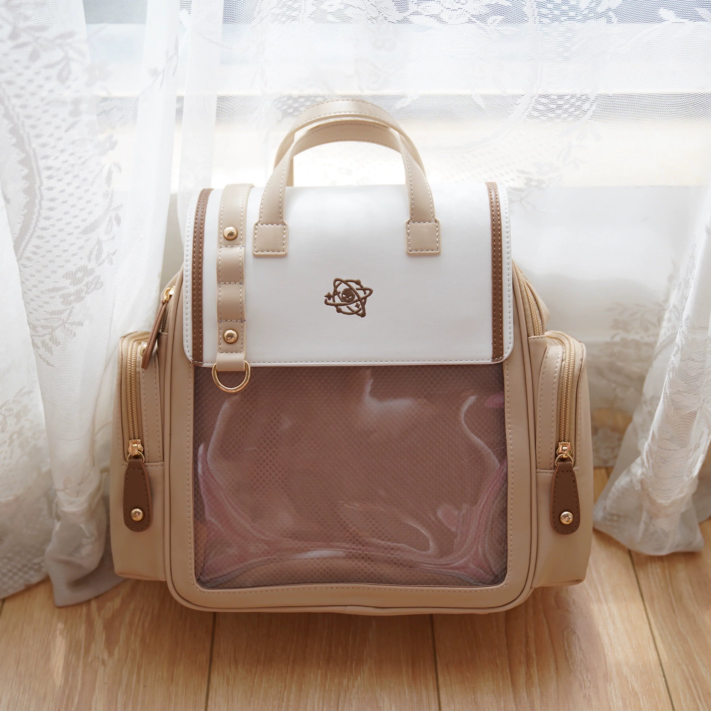 Kawaii Lolita Large-Capacity Ita Backpack with Mini Pocket and Grid Board - image 4