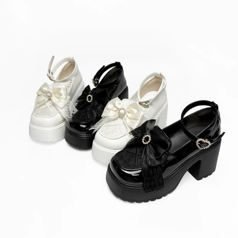 Daily Black and White Lolita Heels - image 9