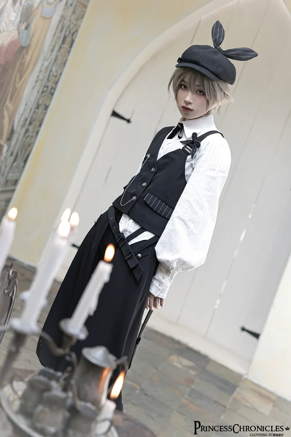 Secret Morning News - Vintage Ouji Lolita Vest Blouse Bloomers - image 34