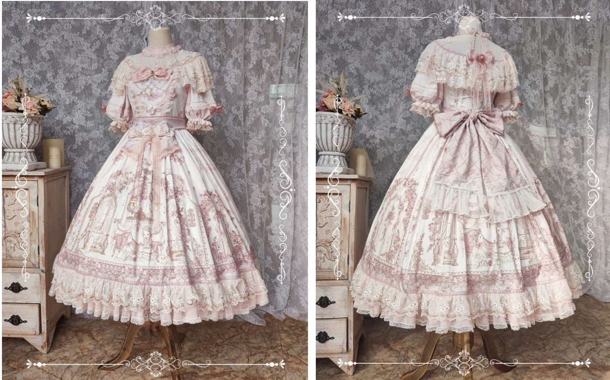 Sunset Realm Lolita Bride Gorgeous OP FS - image 36