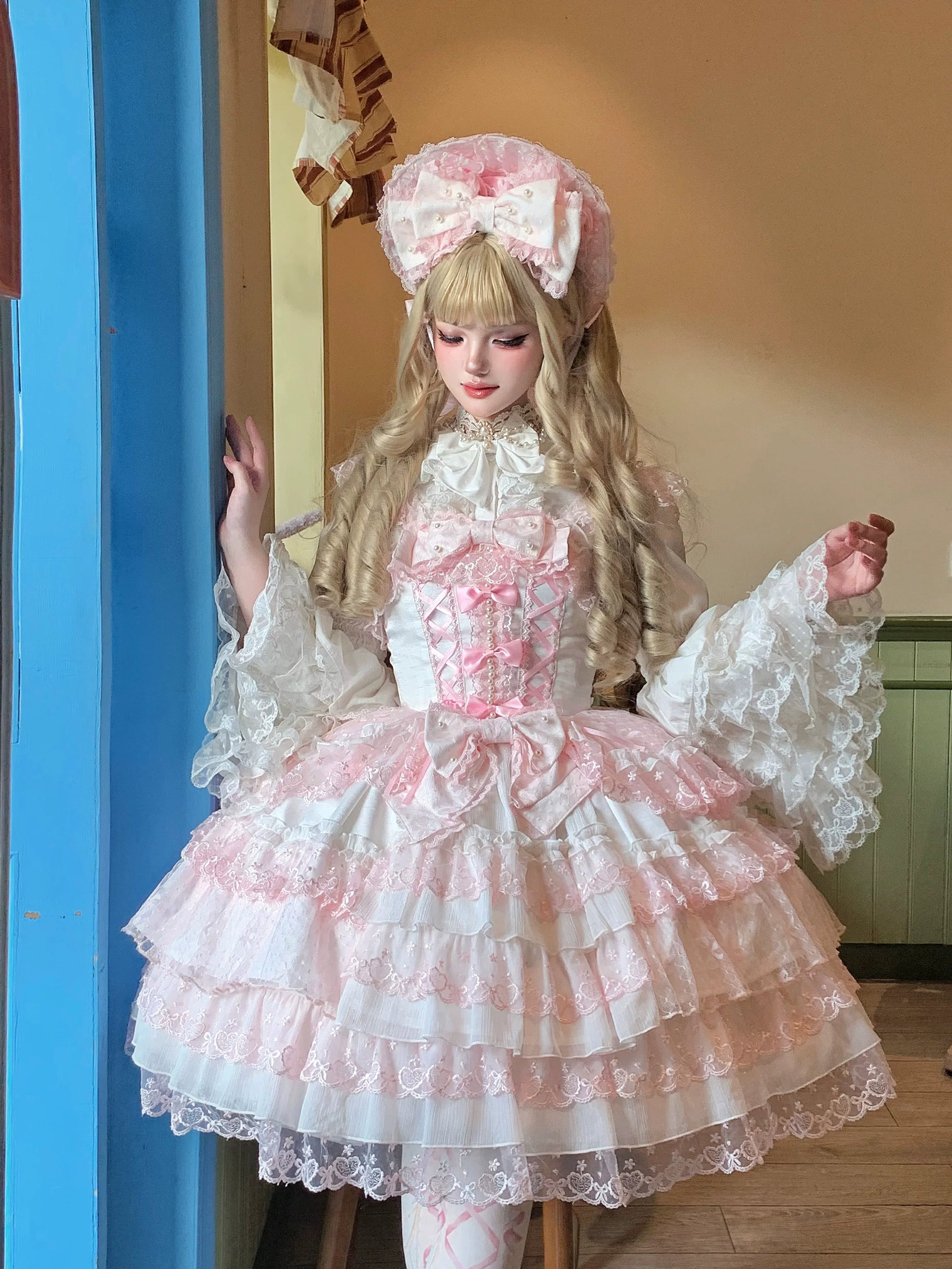Sugar Girl Love Overture Sweet Lolita Tiered Ruffle JSK and Accessories - image 15
