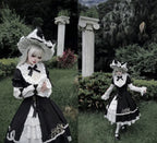Sewing Magic Cat - Classic Lolita Six-Panel OP Dress with Embroidery and Accessories - image 20