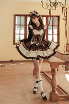 Thin Choco - Sweet Lolita Petite JSK Puffy Mini Dress KC - image 8