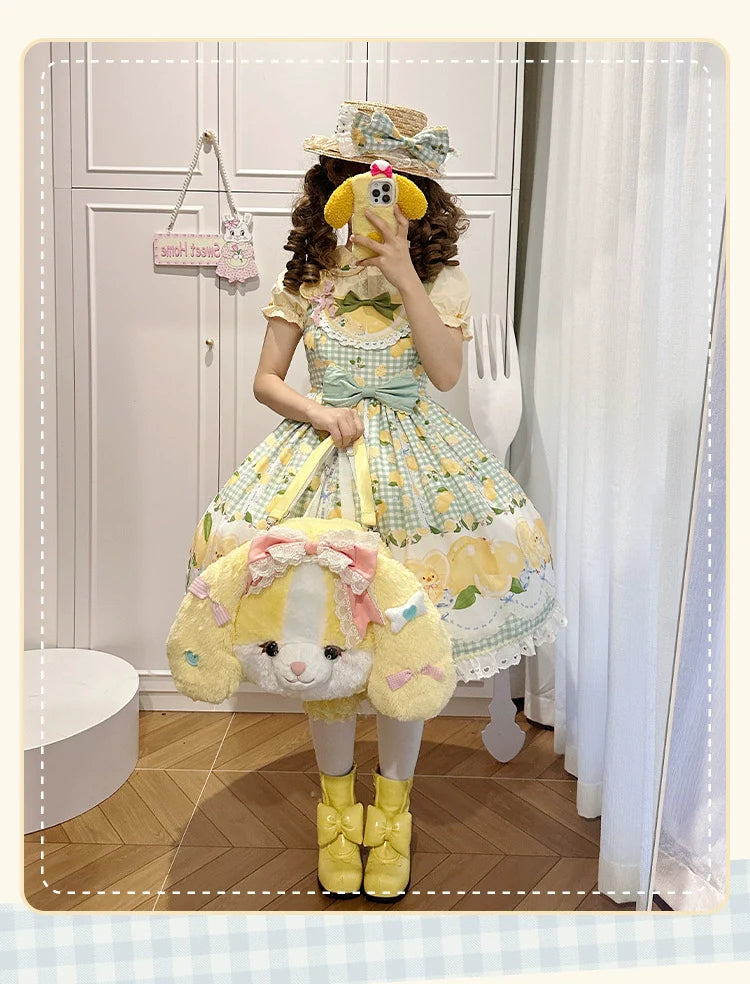 Pakcoco - Kawaii Lolita Bag, Plush Backpack - image 6