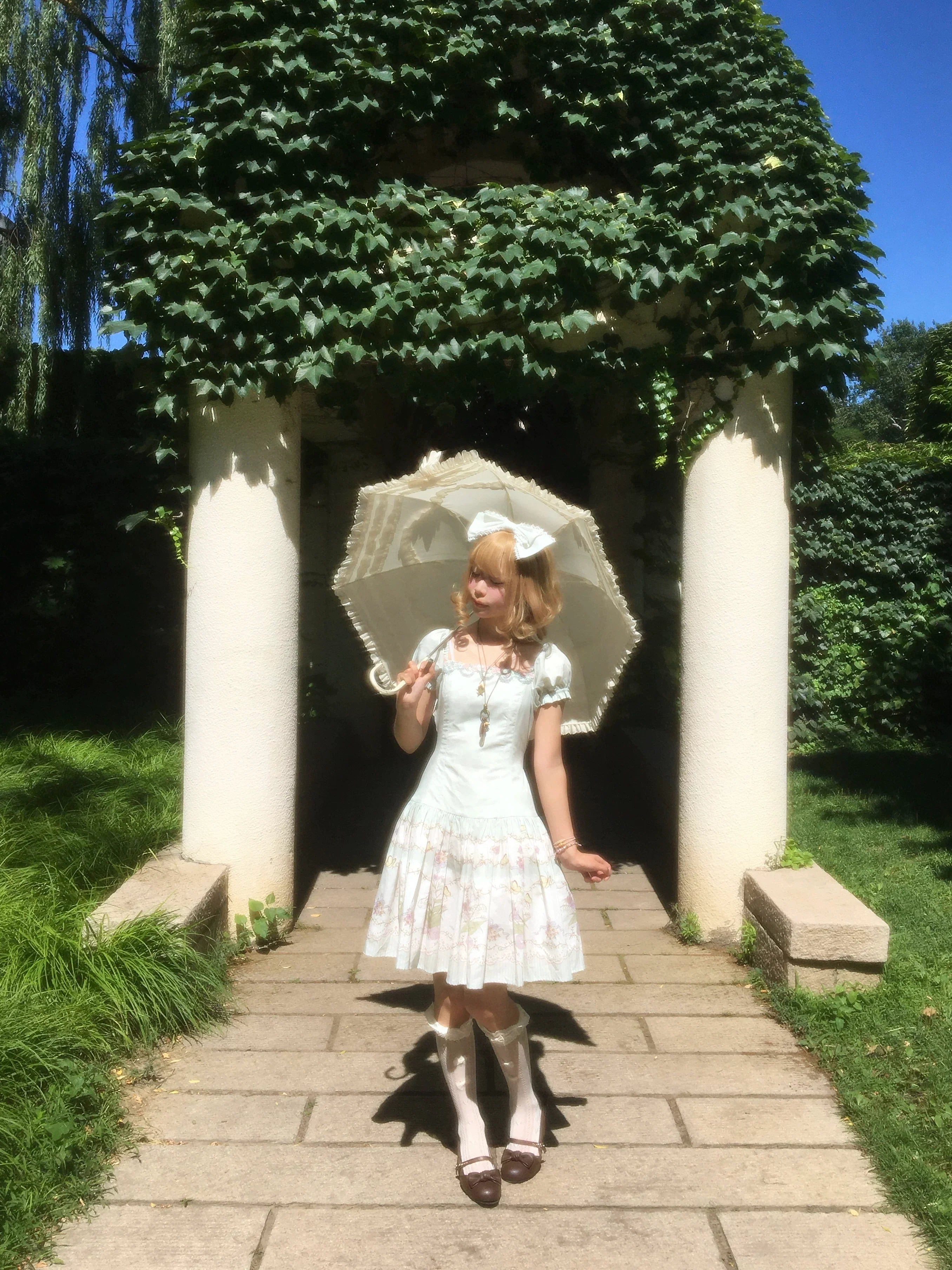 Jenny Flower - Cotton Old School Lolita Floral OP Dress - image 12