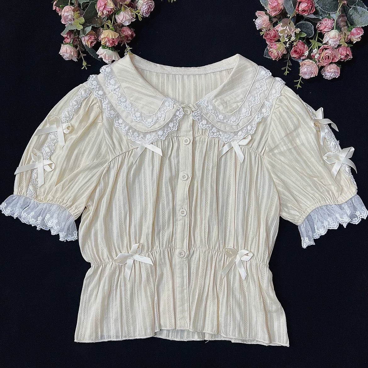 Sweet Lolita Doll Collar High-Waisted Blouse - image 25