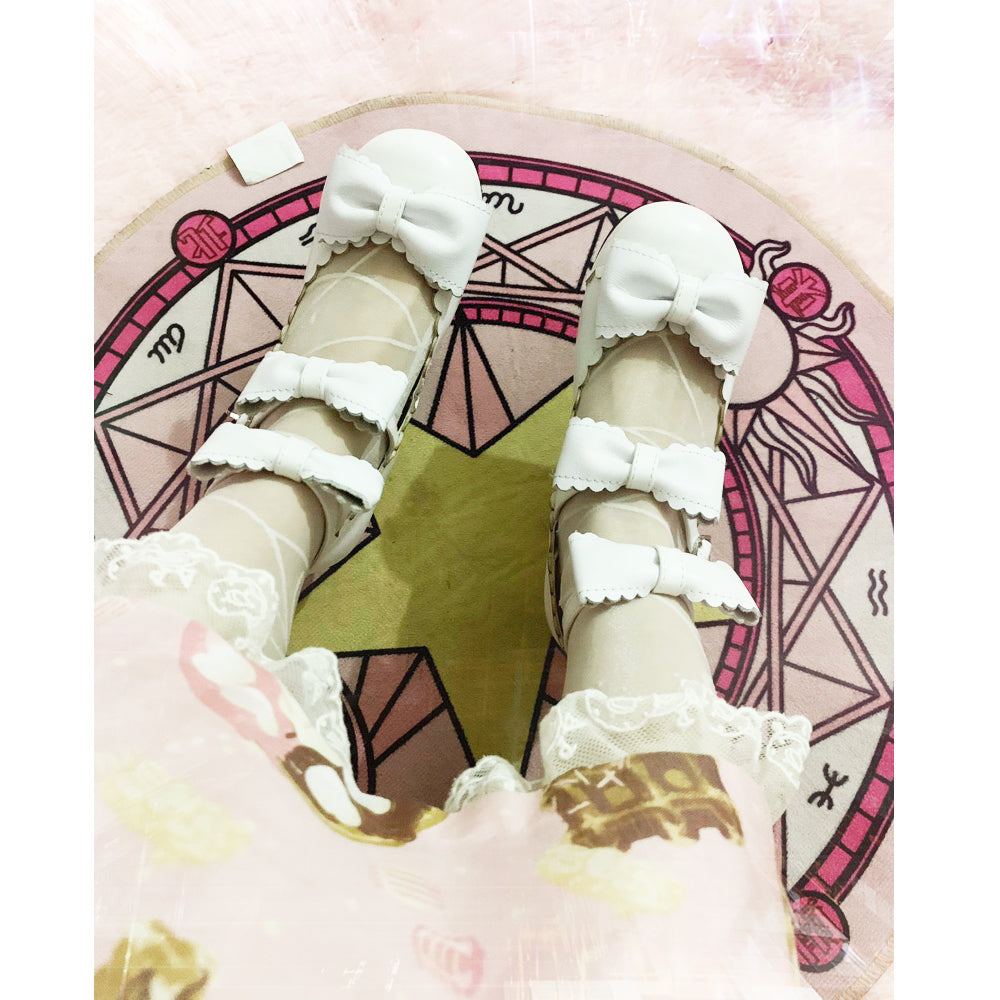 Gott Melody - Round-head Bowtie Leather Lolita Shoes - image 6