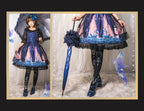 Elegant Lolita Gold Foil Printed Tights - image 30