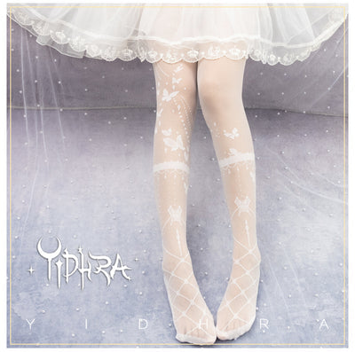 Wedding Night Butterfly - Kawaii Lolita Summer Tights - image 14