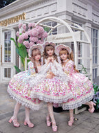 Rose Garden Prelude - Sweet Lolita OP Dress, Floral Printed - image 19