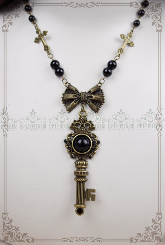 Gothic Lolita Retro Pearl Necklace - image 3