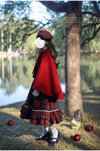 Little Red Riding Hood - Vintage Lolita Cape & JSK Dress Set - image 5