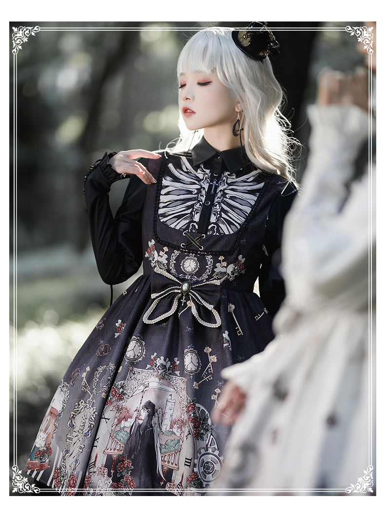 Black Fairytale - Gothic Twins Lolita JSK - image 22