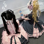 Maiden's Heart Knot - Cotton Old School Lolita Dress, Heart Polka Dot - image 17