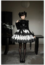 Dead Leaf Butterfly Gothic Lolita JSK and OP Dress Set - image 16