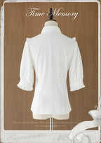 Earl Girl - Chiffon Classic Lolita Shirt, Mid-Length Mutton Sleeves - image 28