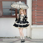Classic Black Lolita OP Dress, Petticoat and Accessories - image 14