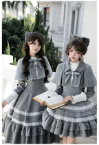 Reminisce - Pile Classic Lolita Dress, Detachable Cape and Accessories - image 8