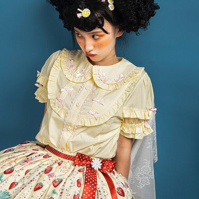 Creamy Condensed Milk - Kawaii Lolita Short-Sleeve Shirt - image 22
