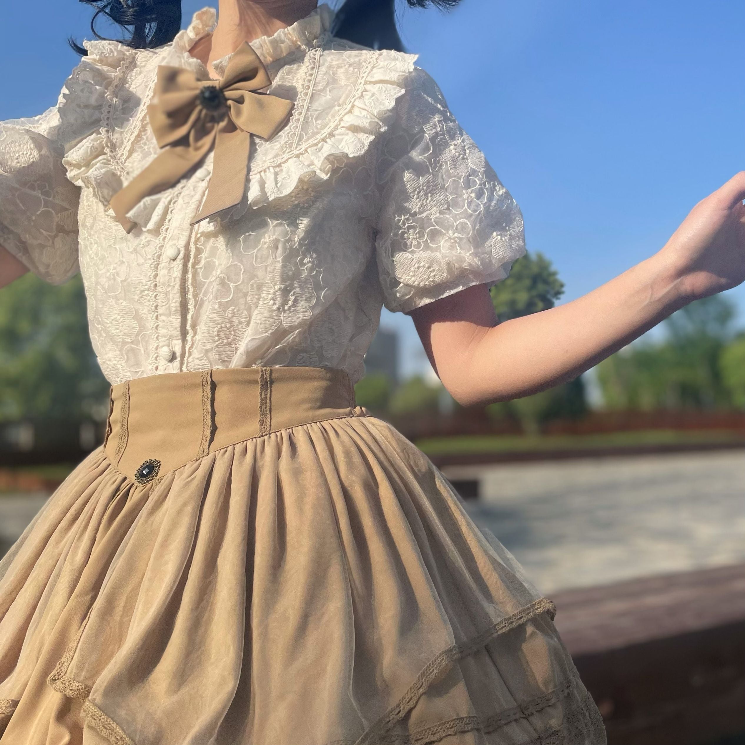 Worthy Girl - Lolita Bow Clip and Black Top Hat - image 14