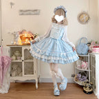Sweet Bear - Kawaii Lolita JSK Dress Embroidery Flounce Hem - image 22