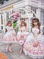 Rose Garden Prelude - Sweet Lolita OP Dress, Floral Printed - image 18
