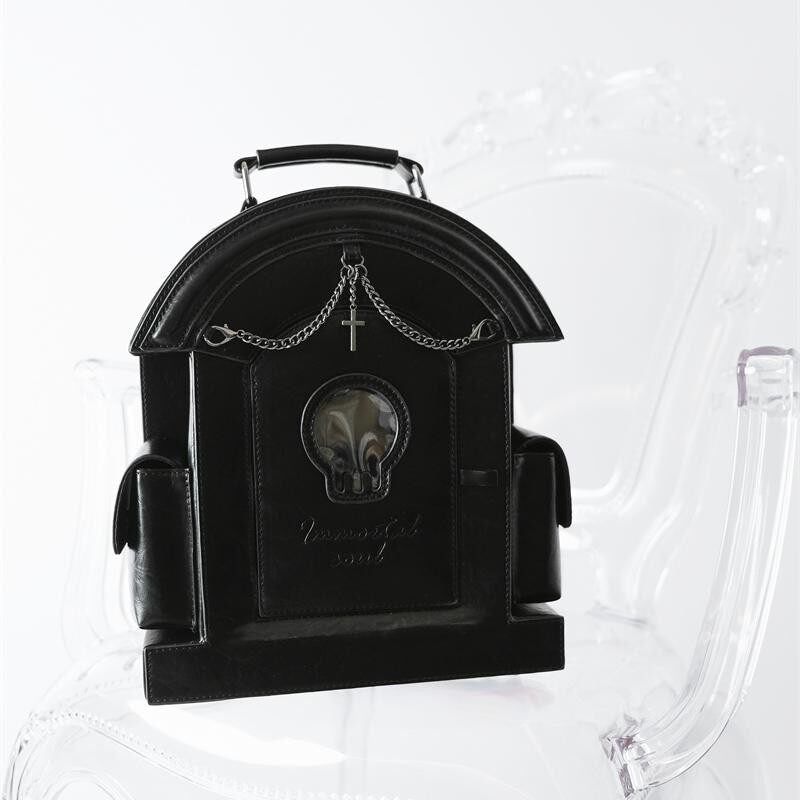 Skull Tombstone - Gothic Ita Shoulder Bag - image 13