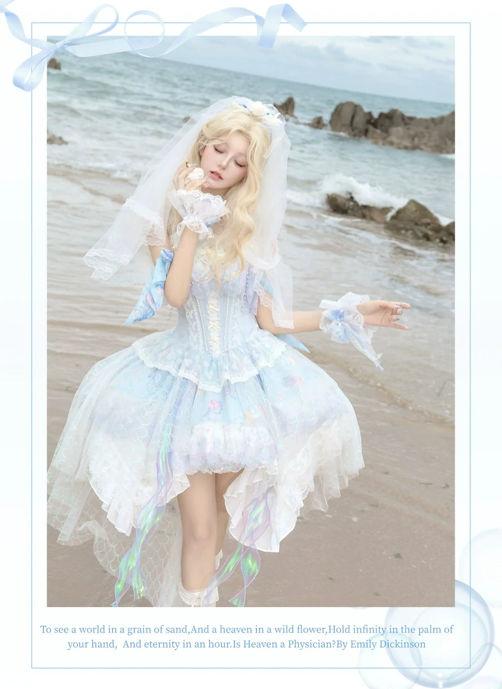 MermaidTears - Wedding Lolita JSK Dress, Ocean Theme - image 13