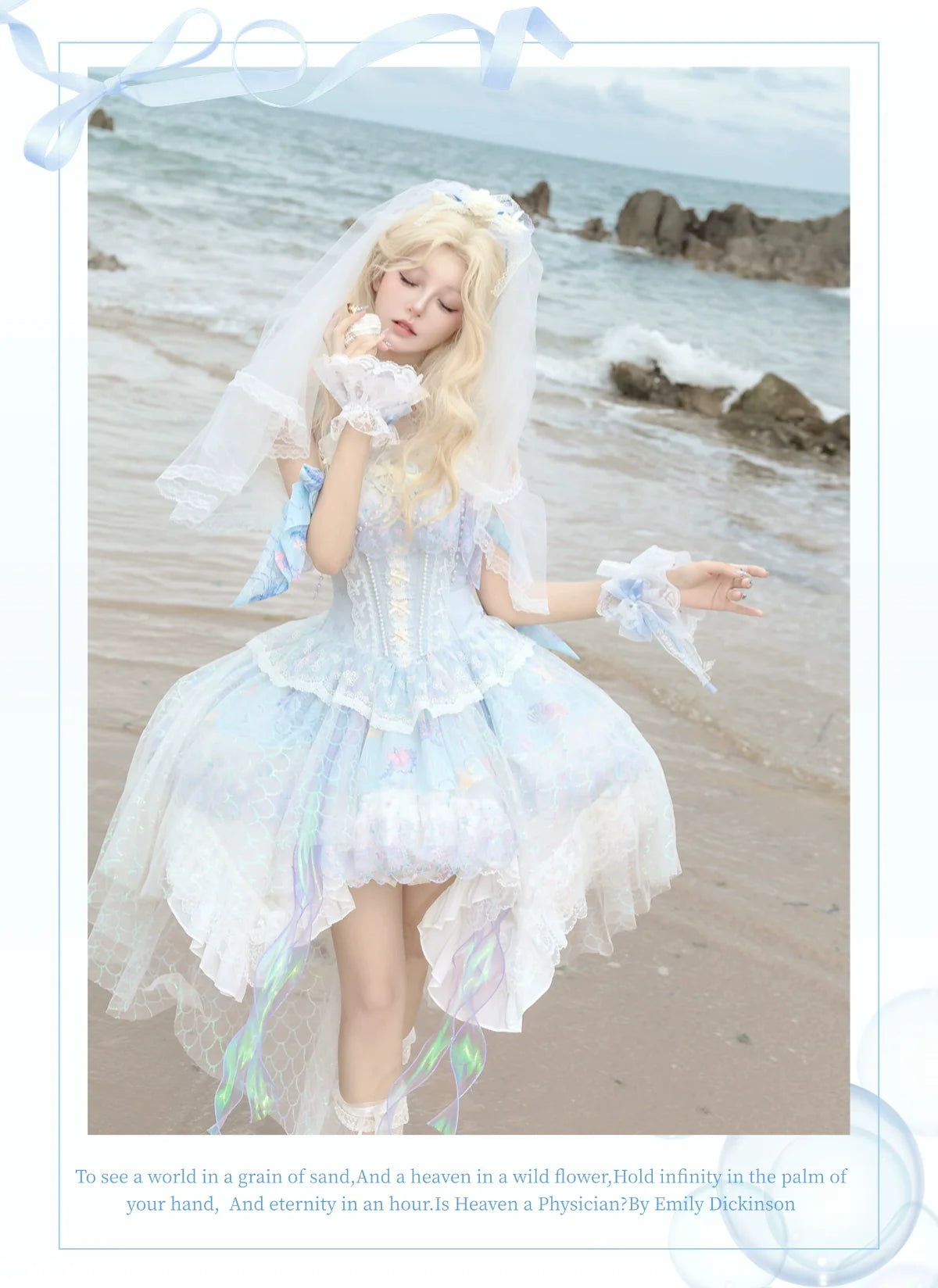 MermaidTears - Wedding Lolita JSK Dress, Ocean Theme - image 13
