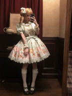 Dream Teahouse - Dessert Print Kawaii Lolita OP Dress Suit - image 30