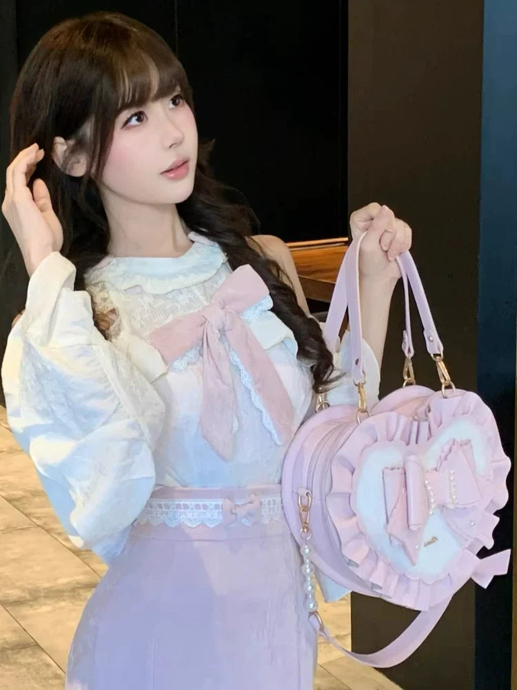 Small Gift Box - Sweet Lolita Heart Handbag, Bow Accent - image 23
