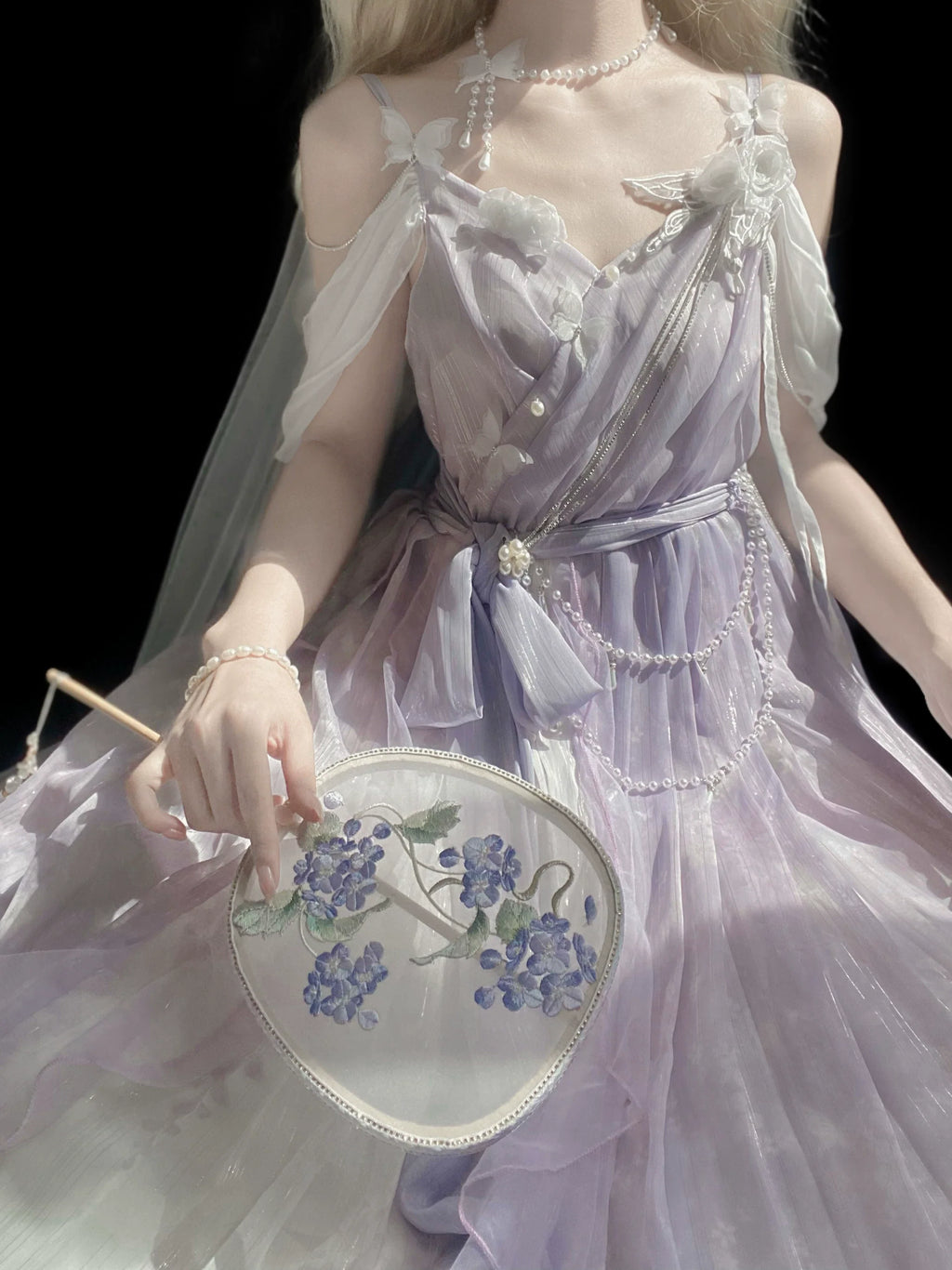 Han Lolita Dress Side Slit Purple JSK Dress - image 13