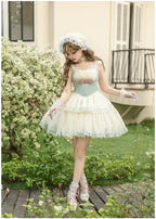 Sea Salt Soda - Classic Lolita Adjustable Corset JSK Dress, Tiered Tulle Hem - image 20