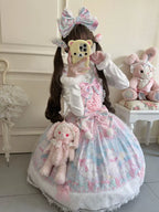 Candy Mary Cat - Fluffy Sweet Lolita JSK Dress, Kitten Print - image 17