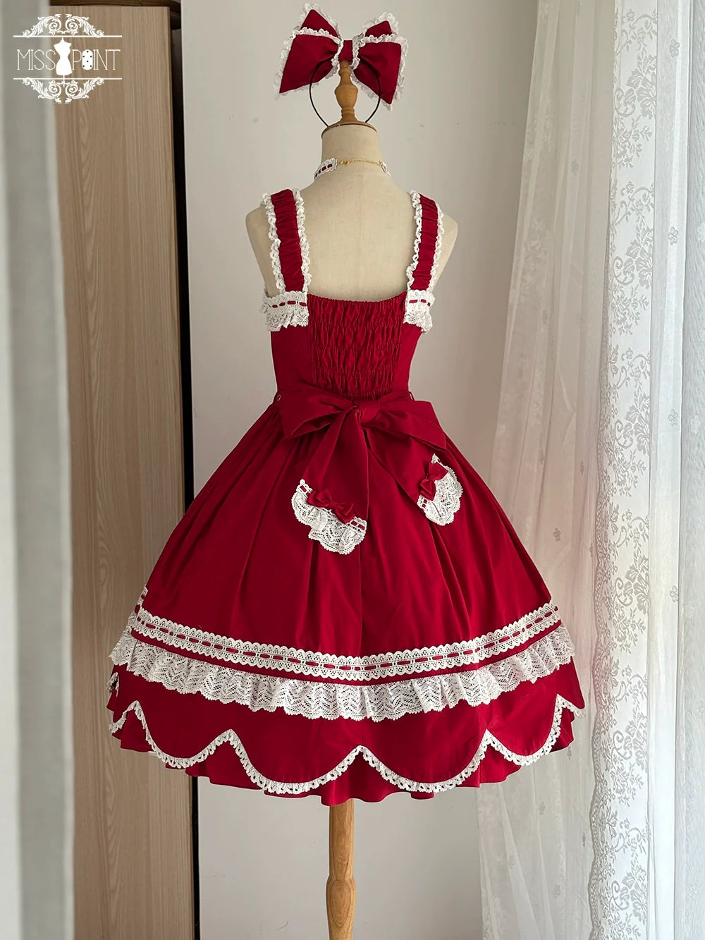 Vintage Petal Rabbit - Cotton Old School Lolita JSK Dress, Petal-Shaped Hem - image 51