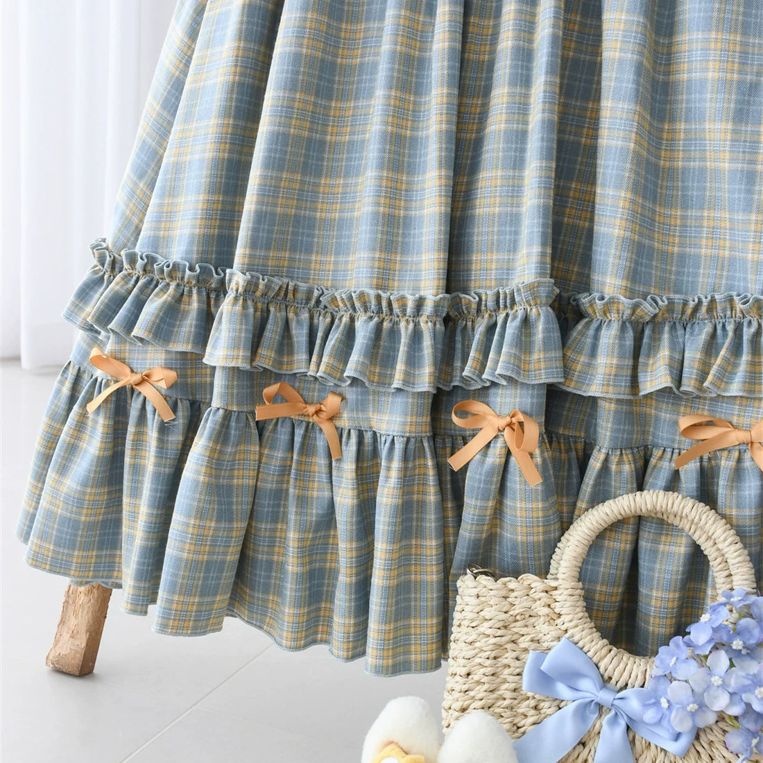 Green Fairy Tales Classic Plaid Plus Size Lolita JSK Dress - image 21