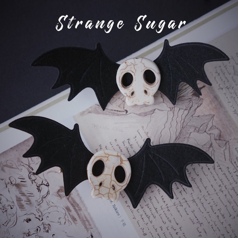 Strange Sugar Gothic Skull Bat Hairclip Collection - image 1