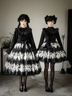 Dead Leaf Butterfly Gothic Lolita JSK and OP Dress Set - image 2
