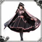 Chunlv Dark Pink Military Lolita OP Dress and Cloak - image 17