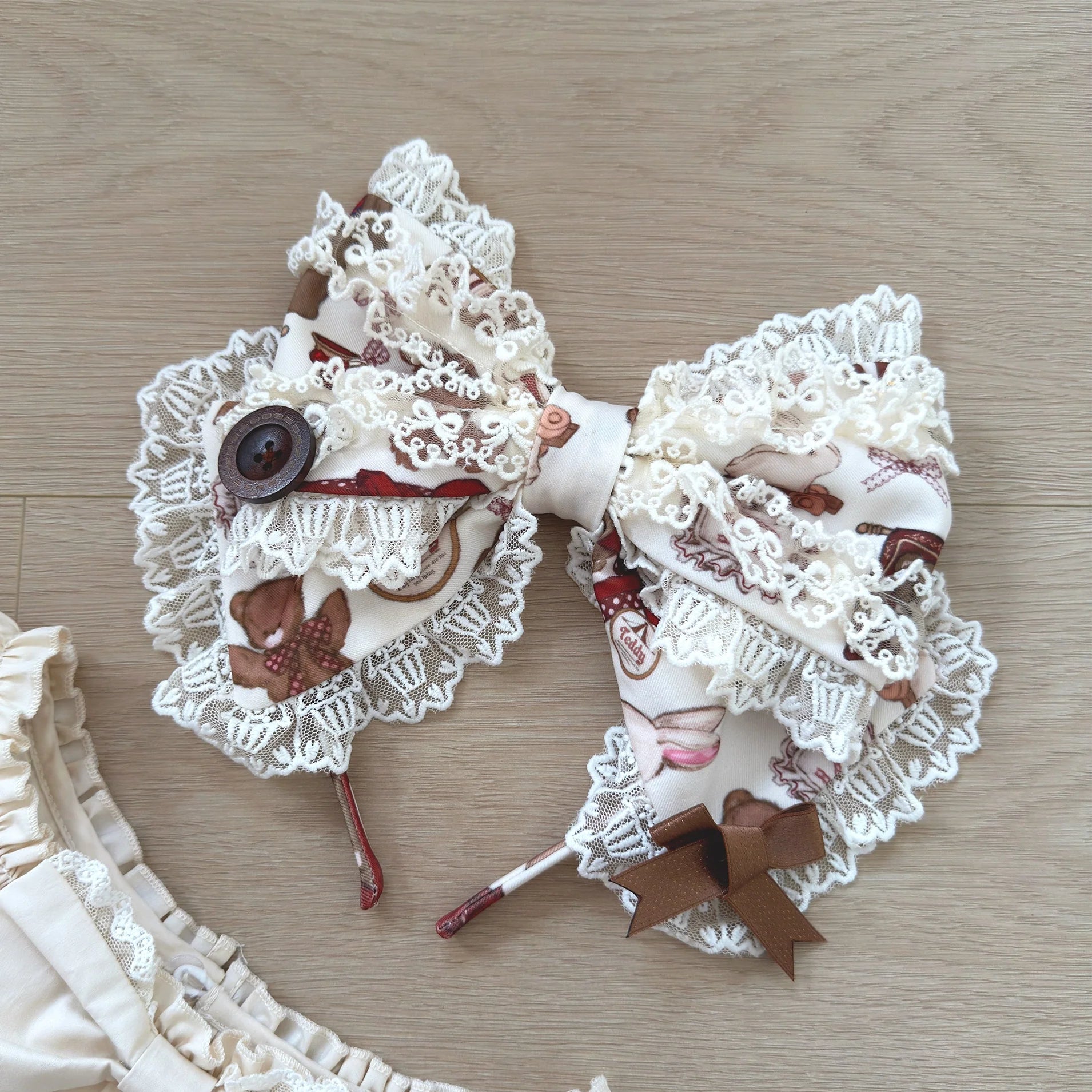 Teddy Bear Daily News Sweet Vintage Lolita Dress JSK and OP Series and Accessories - image 18