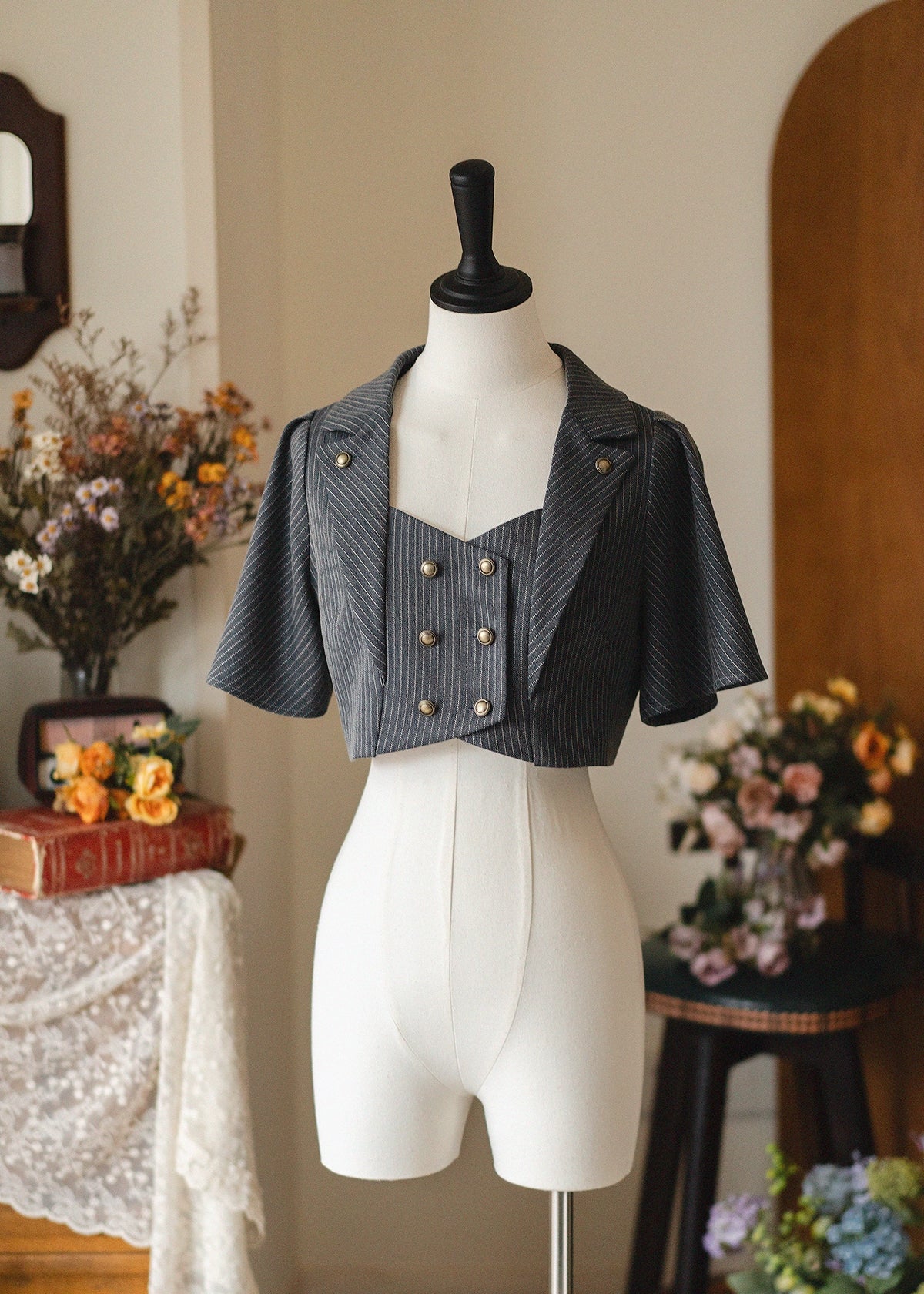 Forest Stationery - Classic Lolita SK Suit with Shirt and Coat - image 47