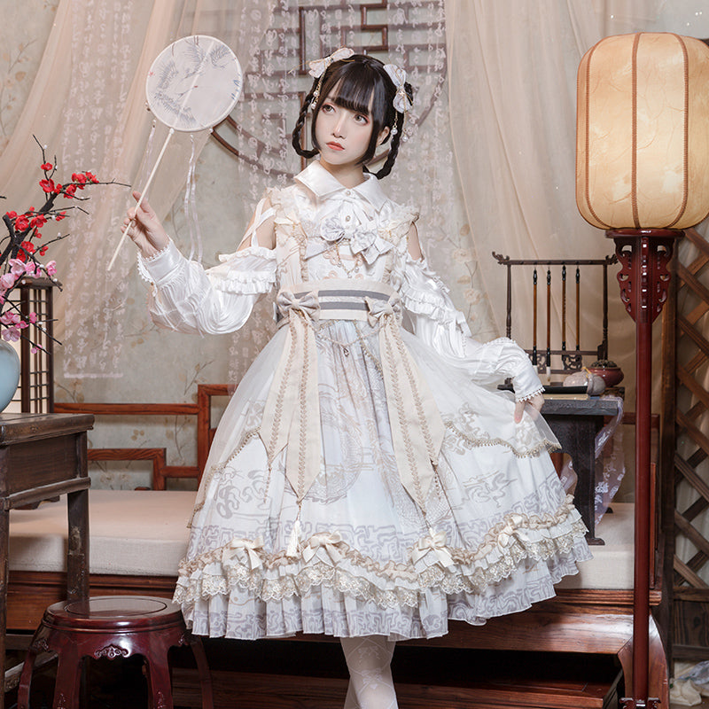 Yue Long Shi Yun - Daily Han Lolita Cake JSK - image 2