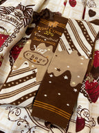 Kawaii Lolita Chocolate Color Cotton Socks - image 7