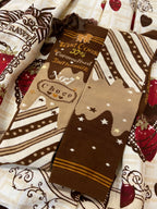 Kawaii Lolita Chocolate Color Cotton Socks - image 3