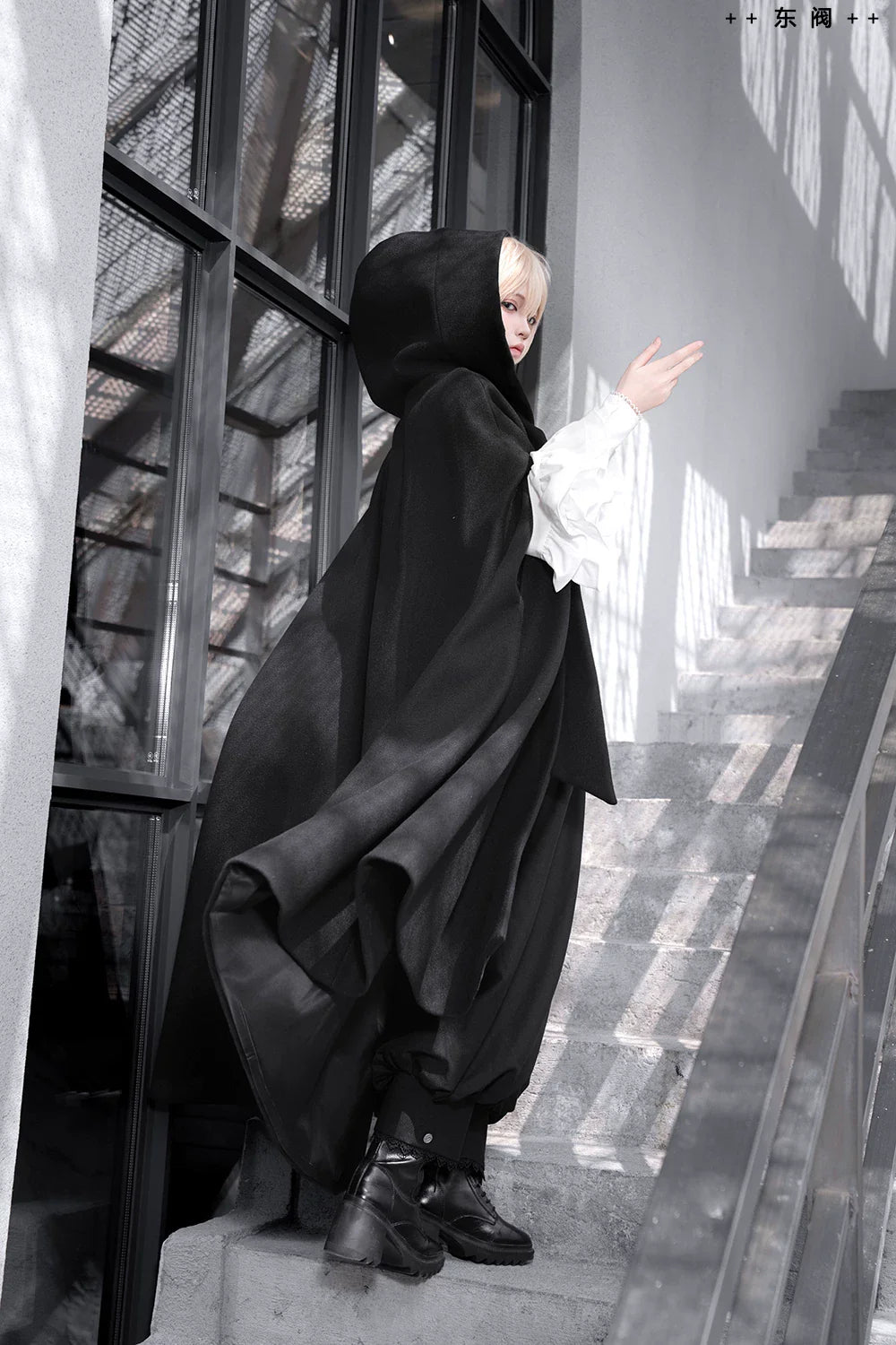 Codename 003 - Ouji Lolita Shirt and Pants Set, Hooded Cape - image 14